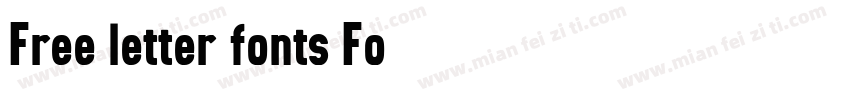Free letter fonts Fo字体转换